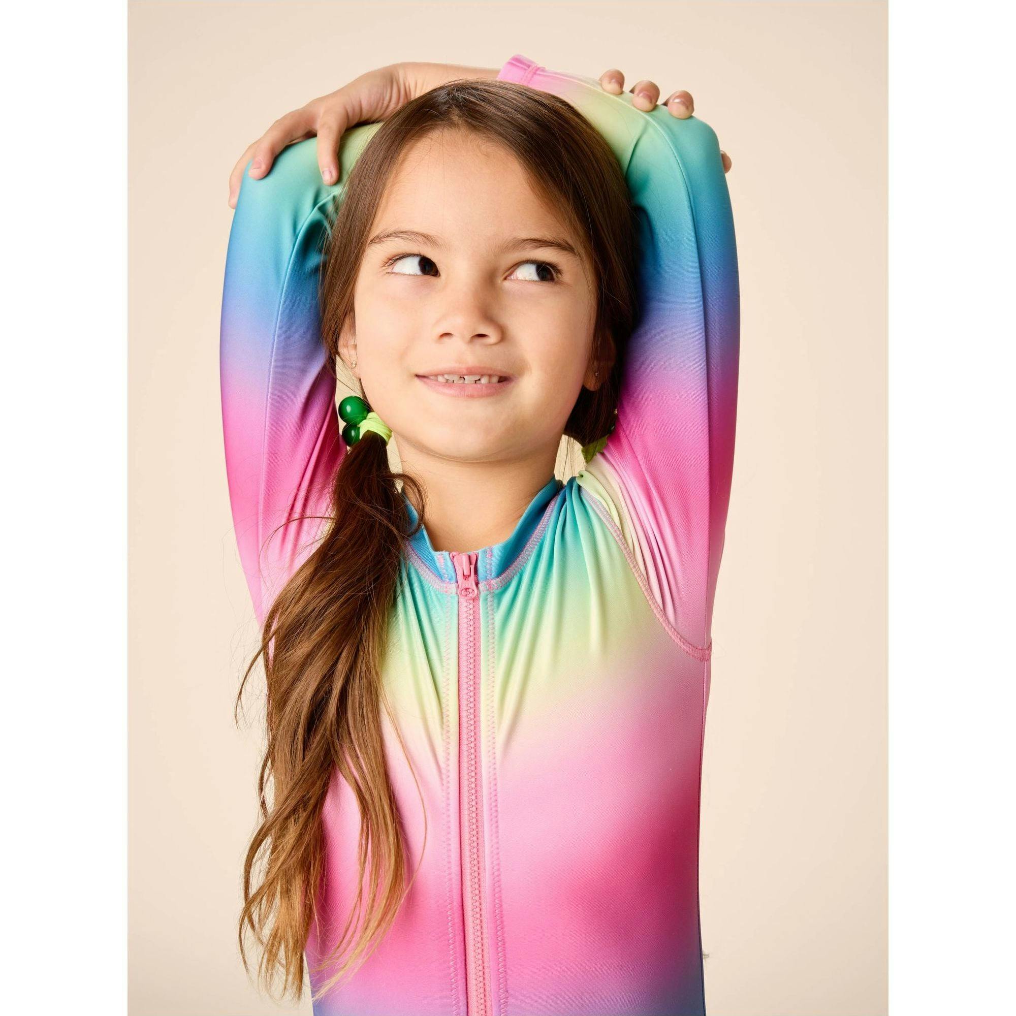 Long Sleeve One-Piece Swimsuit, Multi