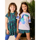 Sporty Graphic Tee, Purple