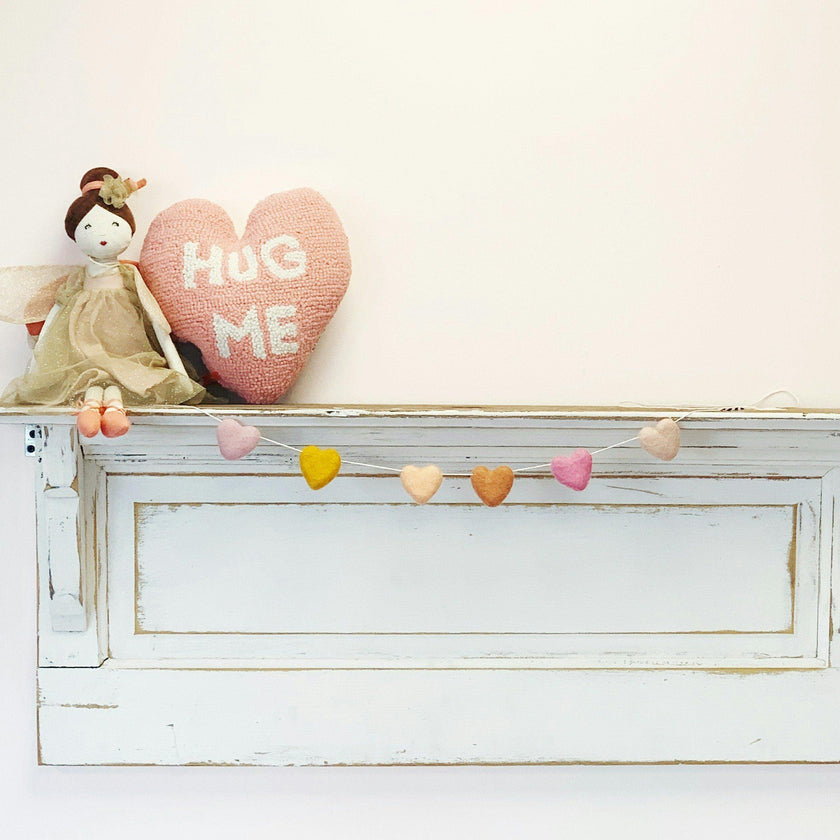 Sweet Hearts Mini Felt Garland