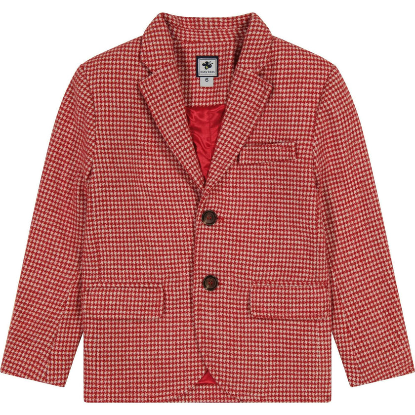 Mac Boys Houndstooth Check Classic Blazer, Stripes