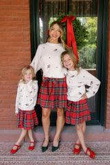 Mini Addison Skort in Holiday Plaid