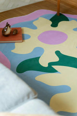 Colorful Wavy Flower Rug by Maggie Stephenson