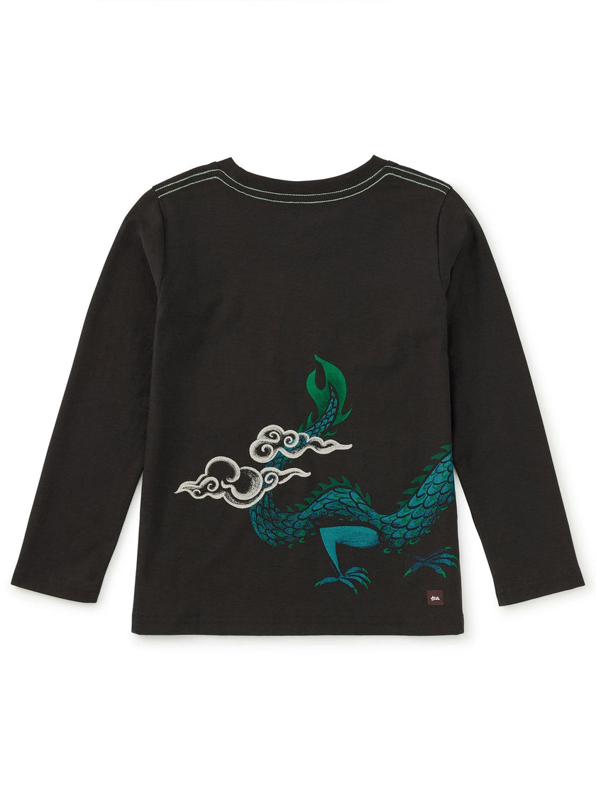 Dragon Double Sided Graphic Tee, Jet Black