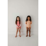 Girl's One-Piece Ruffle Rash Guard Swimsuit