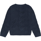 Abstract Knit Crew Neck Cardigan
