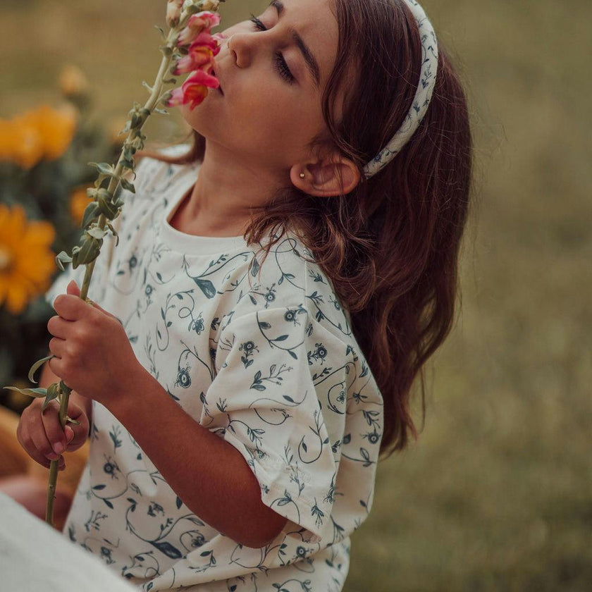 Oversized T-Shirt | Organic Cotton Jersey - Scandi Floral