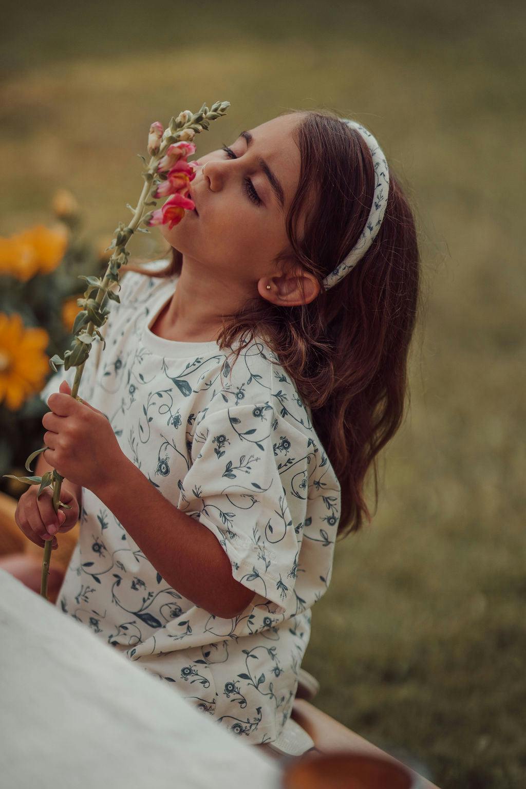 Oversized T-Shirt | Organic Cotton Jersey - Scandi Floral