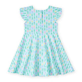 Printed Knit Tulip Twirl Dress