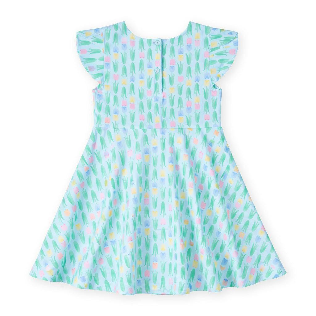 Printed Knit Tulip Twirl Dress