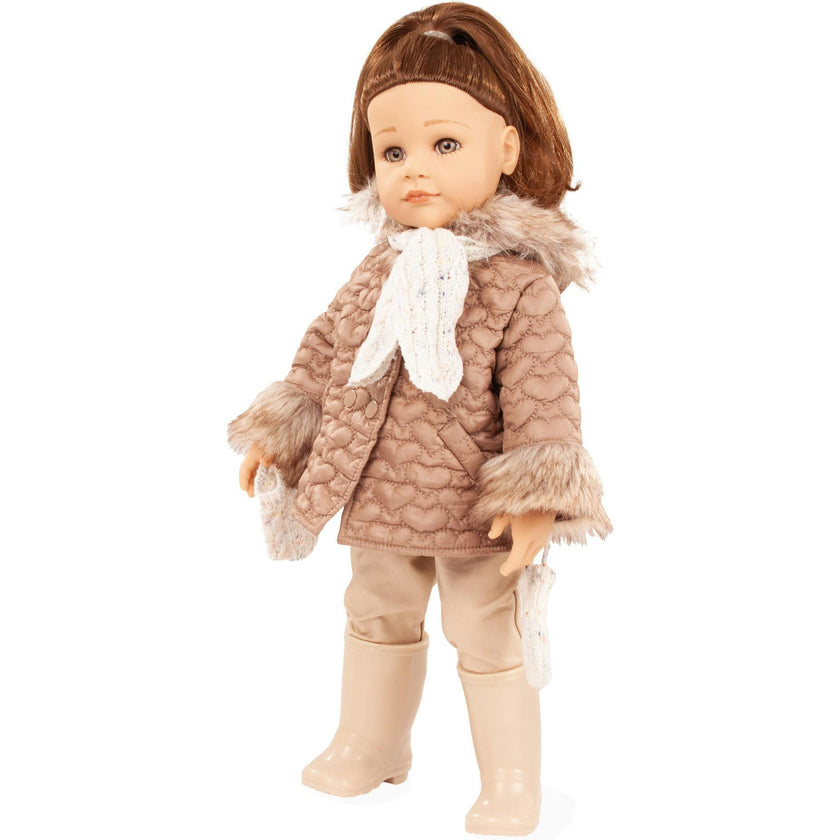 Gotz Hannah Every Season - 19.5" Posable Doll with Extra Outfits & Accessories for Every Season - Long Brown Hair to Wash & Style with Stone Grey Eyes