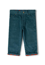 Calm Sea Corduroy Lined Adventure Jeans, Blue