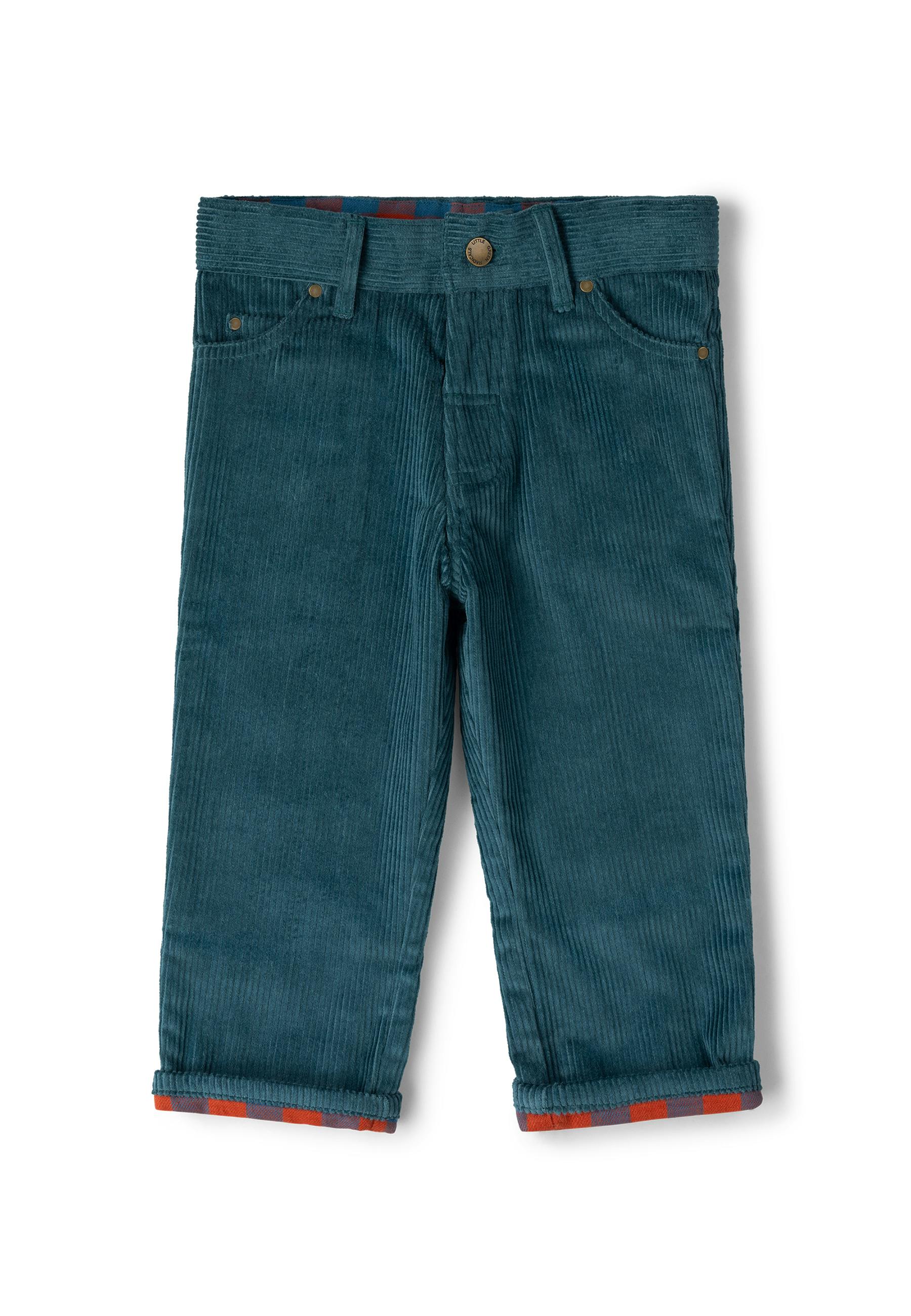 Calm Sea Corduroy Lined Adventure Jeans, Blue