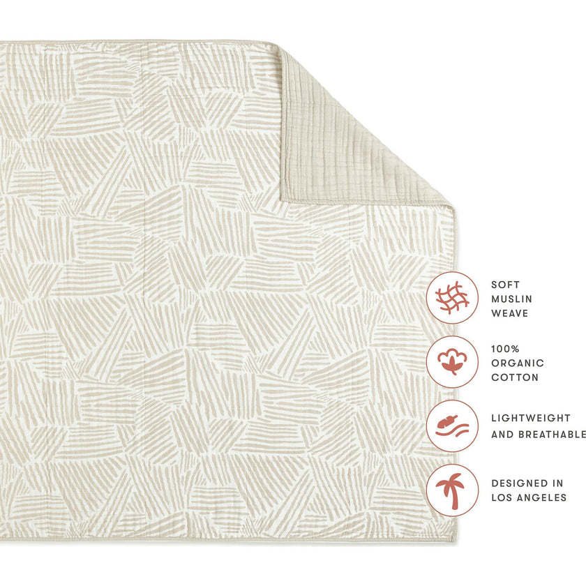 Organic Muslin Cotton 3-Layer Quilt