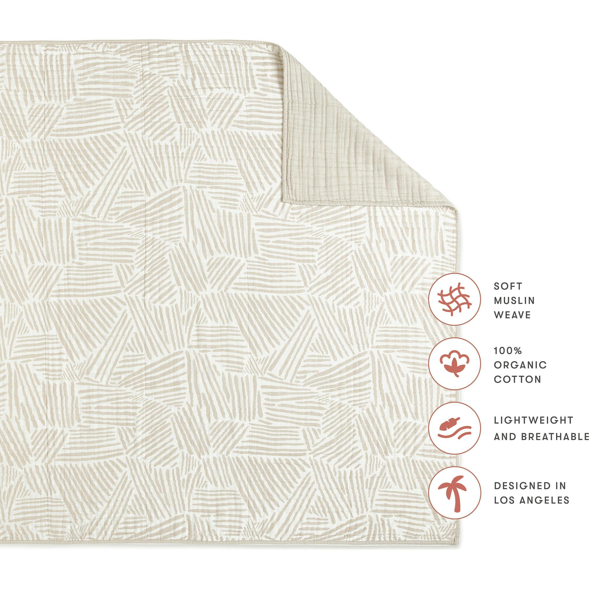 Organic Muslin Cotton 3-Layer Quilt