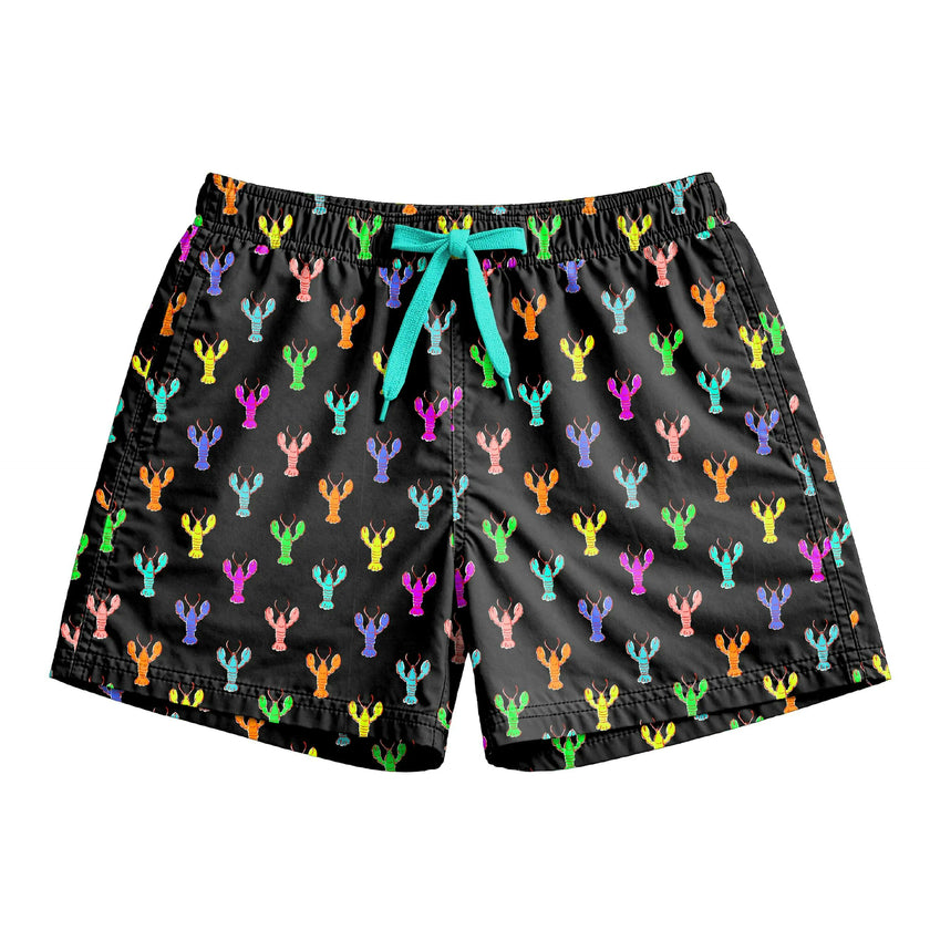 Dylan Boys Multicolor Lobster Print Board Shorts