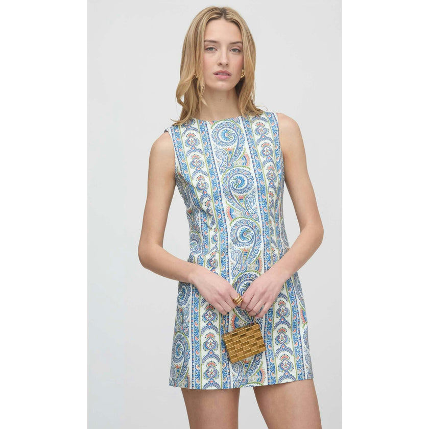 The Viola Dress - Blue Corsica Paisley