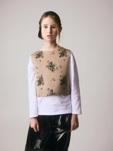 Rosa Top Camel & Black