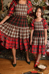 Mini Madeline Dress in Mixed Plaid