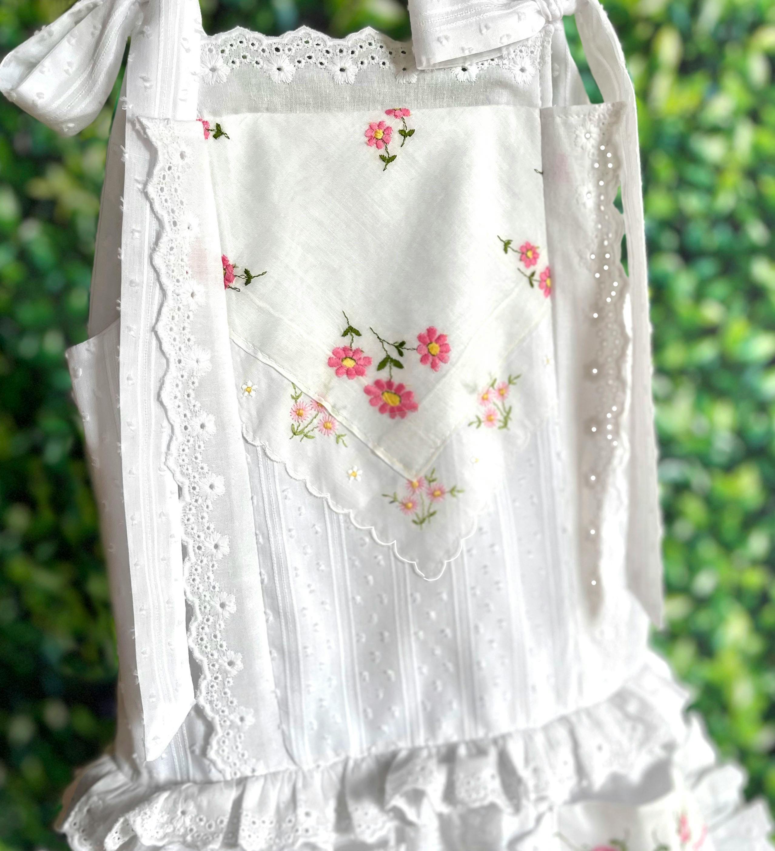 4T Drop-Waist Handkerchief Dress - Pink Daisies