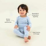 Long Sleeve Pajamas in Fog