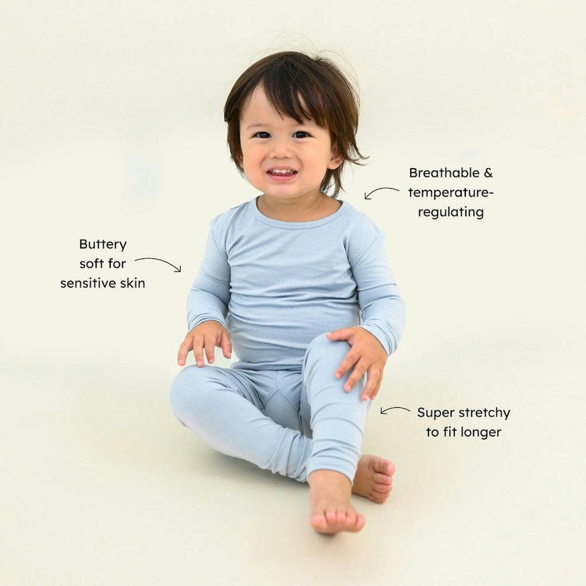 Long Sleeve Pajamas in Fog