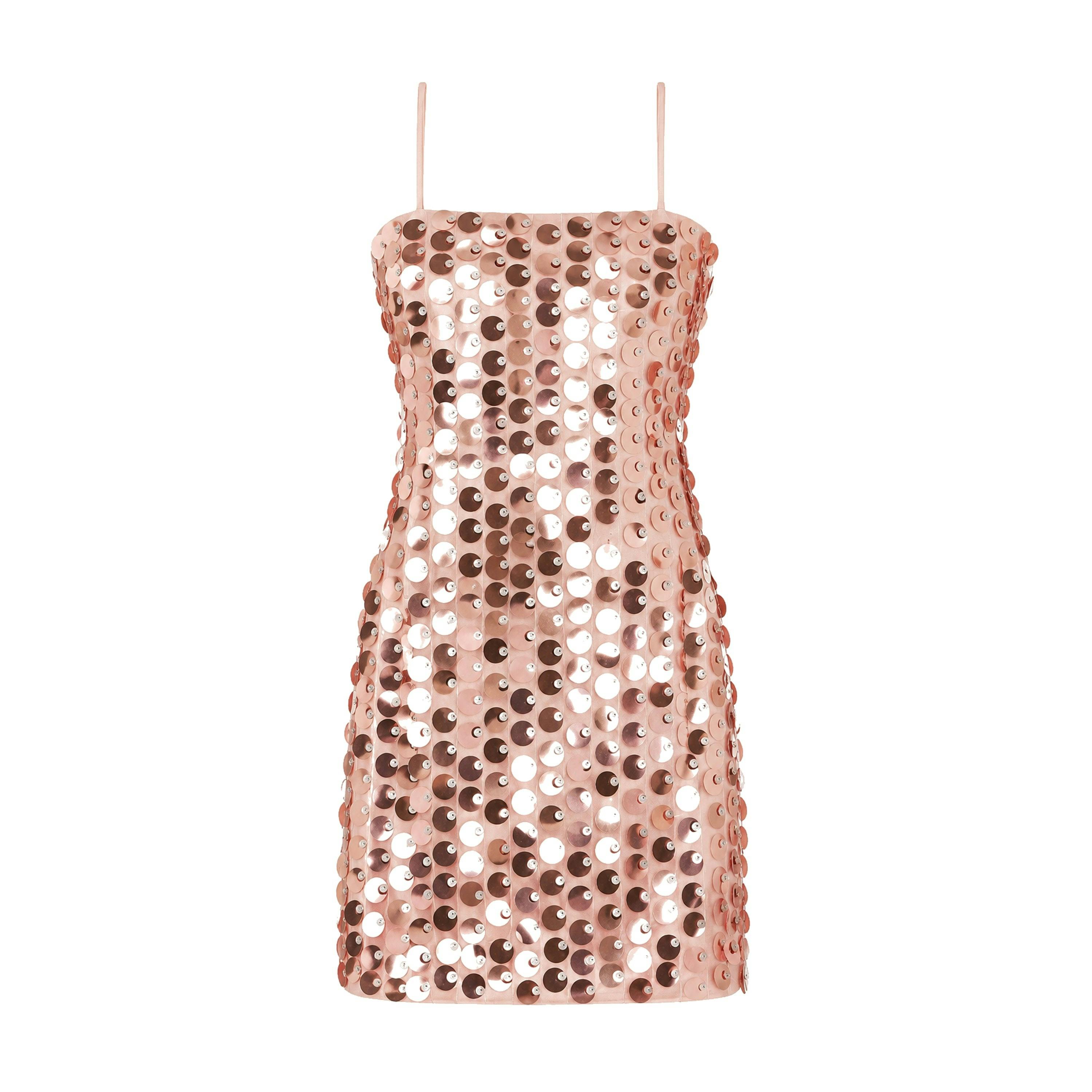 Davie Pink Disco Sequin Dress