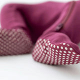 Plum Zippered Footie