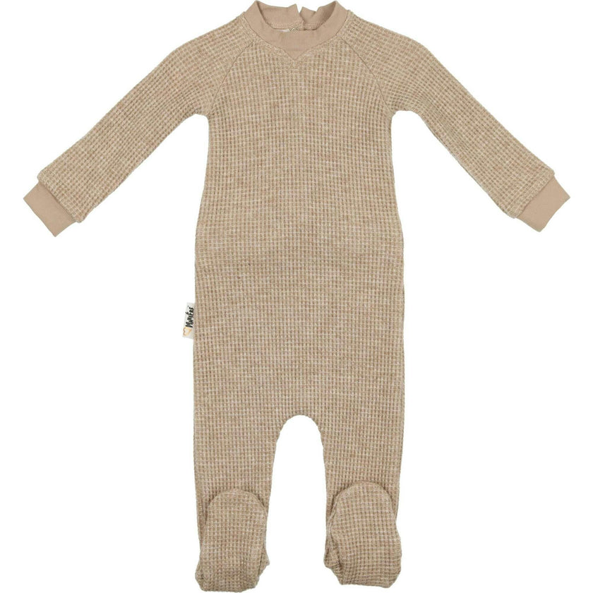 Girls Shimmer Waffle Footie