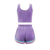 Rainbow Velour Sequin Tank Set