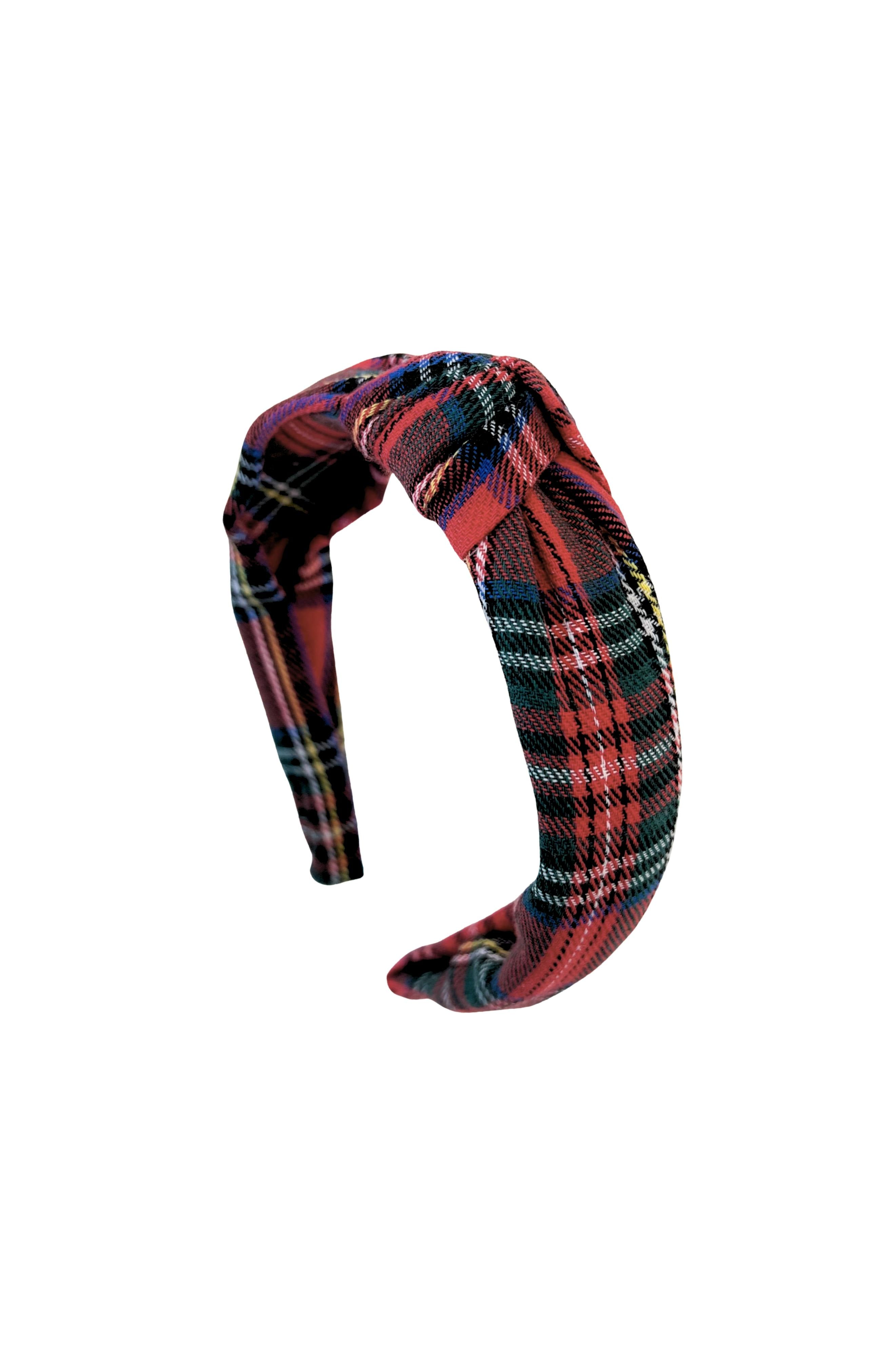 Plaid Knot Headband in Scottie Stewart