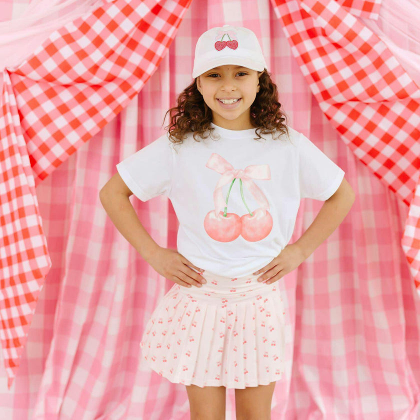 Cherry Sequin Patch Baseball Hat