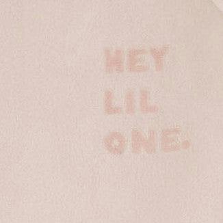Velour Hey Lil One Footie And Bonnet