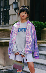 Lavender Haze Sequin Bomber