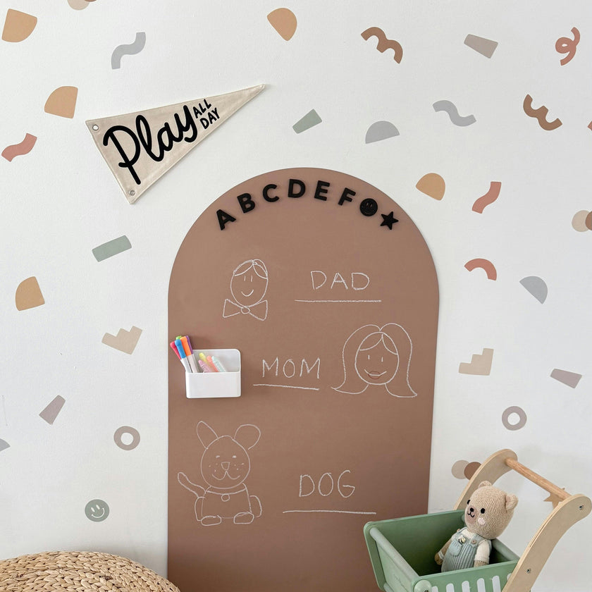 Peel & Stick Fabric Wall Stickers - Abstract Shapes (Earth