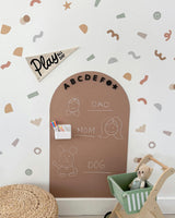 Peel & Stick Fabric Wall Stickers - Abstract Shapes (Earth