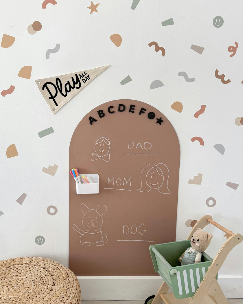 Peel & Stick Fabric Wall Stickers - Abstract Shapes (Earth