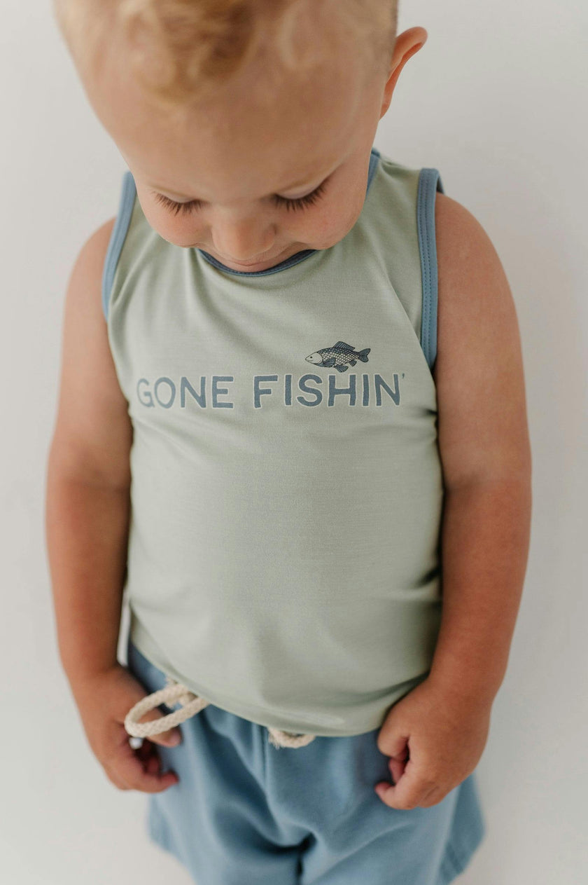 Boys Tank Top in Gone Fishin'