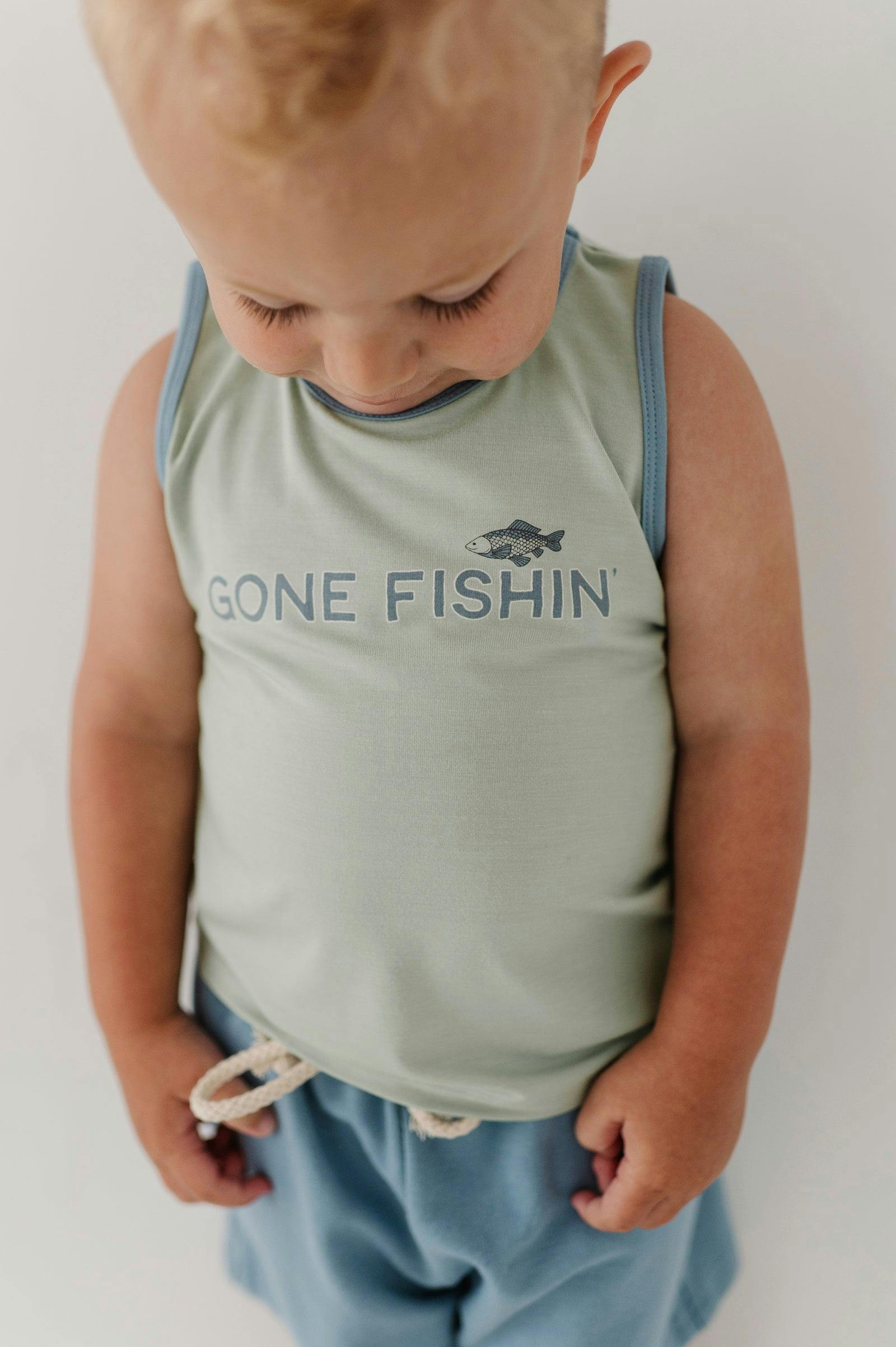 Boys Tank Top in Gone Fishin'