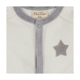 Star-Patch Velour Footie & Hat Set