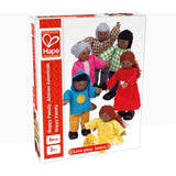 African American Happy Family Dollhouse Set W/ 6 Dolls