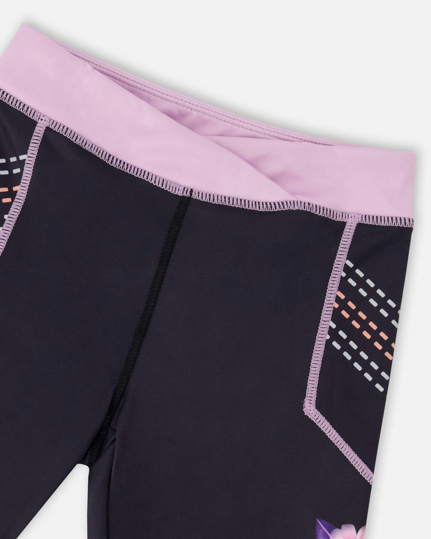 Athletic Biker Shorts In Recycled Polyester Black