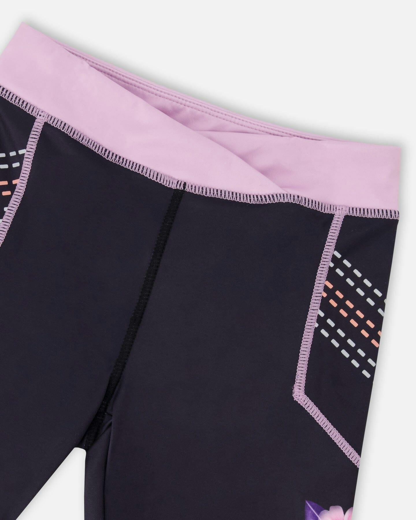 Athletic Biker Shorts In Recycled Polyester Black