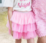 Pink Ombré Tiered Skirt