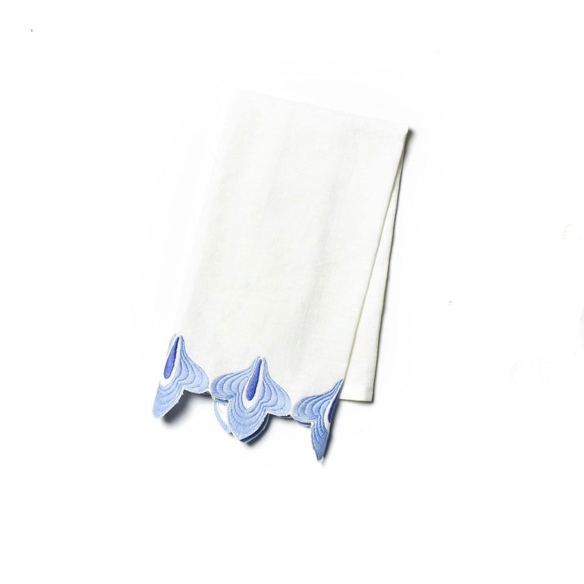 Iris Blue Sprout Trim Medium Hand Towel