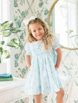 Collared Hydrangea Smocked Dress