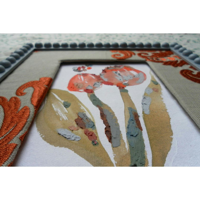 Slow Seeds No. 1 – Original Watercolor & Oil Pastel Painting