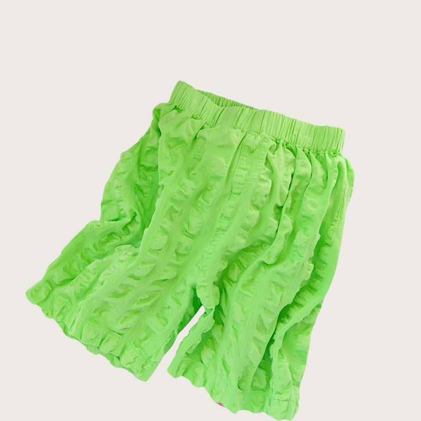 Kit Green Seersucker Long Shorts