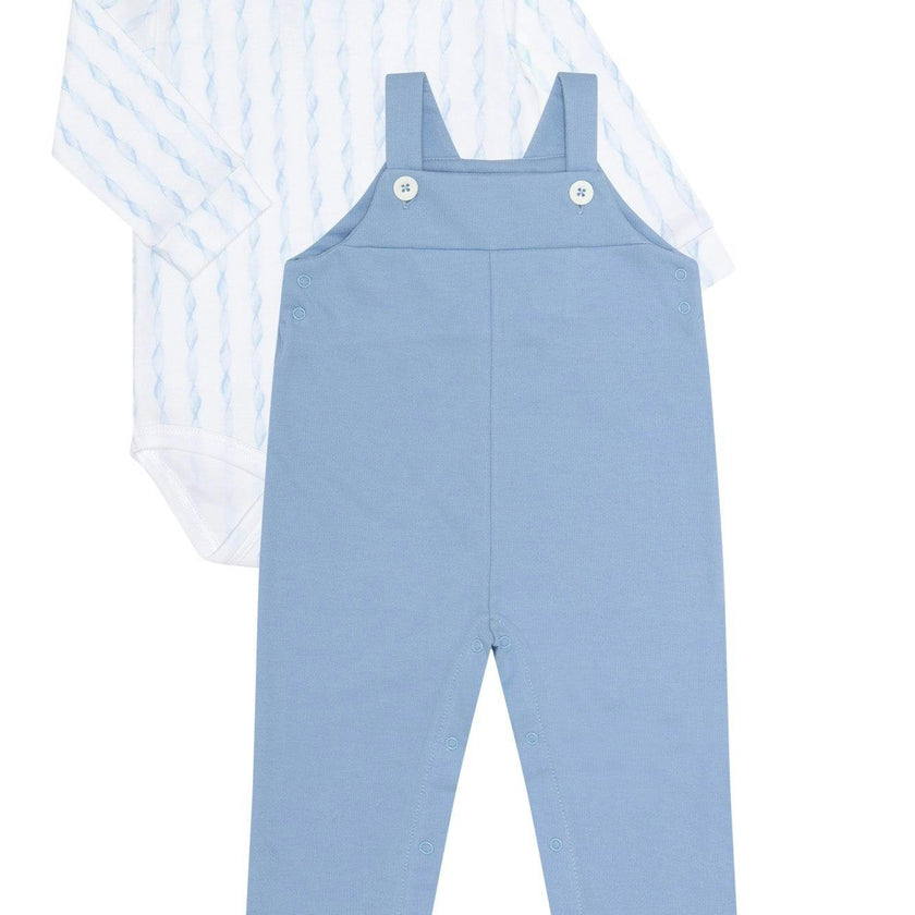 Blue Twirl Overall Set