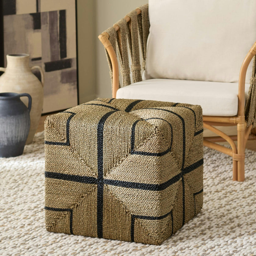 Liatasha Woven Seagrass Ottoman
