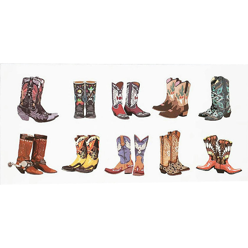 Western Cowboy Boot Temporary Tattoos